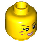 LEGO Yellow Kitty Pop Minifigure Head (Recessed Solid Stud) (3626 / 50330)