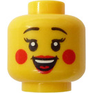 LEGO Geel Ladybird Girl Vlak Hoofd (Verzonken Solid Stud) (3626)