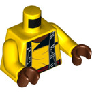 LEGO Yellow Lando Calrissian with Black and Dark Blue Cape and Collar Minifig Torso (973 / 76382)