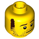 LEGO Gelb Larry the Barista Minifigure Kopf (Einbau-Vollbolzen) (3626 / 15916)