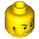 LEGO Gelb Larry the Barista Minifigure Kopf (Einbau-Vollbolzen) (3626 / 47909)