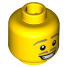 LEGO Yellow Lederhosen Guy Head (Safety Stud) (3626 / 10775)