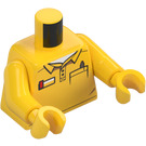 LEGO Yellow Lego Store Staff Minifig Torso (973 / 76382)