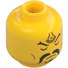 LEGO Yellow Li Jing Minifigure Head (Recessed Solid Stud) (3274)