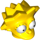 LEGO Gul Lisa Simpson Hoved med Bred Øjne og Bright Lyserød Sløjfe (20624)