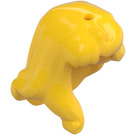 LEGO Amarillo Pelo largo over Hombro con Curled Ends (3361)