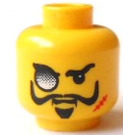 LEGO Yellow Lord Sam Sinister Head (Safety Stud) (3626)