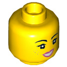 LEGO Geel Lucy Wyldstyle Minifigure Hoofd (Verzonken Solid Stud) (3626 / 44130)