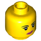 LEGO Amarillo Lucy Wyldstyle Minifigura Cabeza (Espiga sólida hueca) (3626 / 47669)