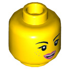 LEGO Amarillo Lucy WyldStyle Minifigura Cabeza (Espiga sólida hueca) (3626 / 65671)