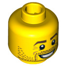 LEGO Geel Lumberjack Hoofd (Veiligheids Stud) (3626 / 97081)