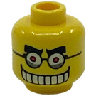 LEGO Amarillo Mad Scientist Cabeza (Espiga de seguridad) (3626)