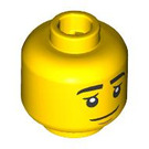 LEGO Yellow Male passenger Minifigure Head (Recessed Solid Stud) (3274 / 103223)