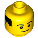 LEGO Yellow Male with Mountain Shirt Minifigure Head (Recessed Solid Stud) (3626 / 98550)