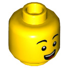 LEGO Yellow Man (Blue Plaid Shirt with peeled Banana print) Minifigure Head (Recessed Solid Stud) (3626 / 69678)