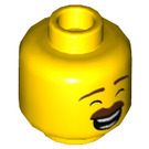 LEGO Yellow Man in Hawaiian Shirt Minifigure Head (Recessed Solid Stud) (38686)