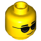 LEGO Gelb Man im rot Flannel Shirt Minifigure Kopf (Einbau-Vollbolzen) (3626 / 73963)