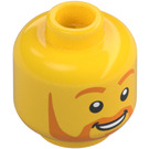 LEGO Yellow Man with Suit Jacket with Shirt and Waiscoat Minifigure Head (Recessed Solid Stud) (3626 / 84555)