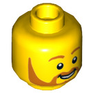 LEGO Gelb Man mit Suit Jacket mit Shirt und Waiscoat Minifigure Kopf (Einbau-Vollbolzen) (3626 / 84555)