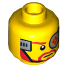 LEGO Gelb Max Solarflare Kopf (Einbau-Vollbolzen) (14431)