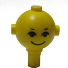 LEGO Geel Maxifig Hoofd met Smile en Eyebrows