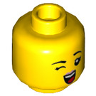 LEGO Gelb Mei Minifigure Kopf (Einbau-Vollbolzen) (3626)