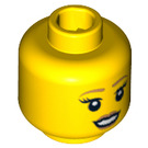 LEGO Gelb Mermaid Kopf (Sicherheitsbolzen) (3626 / 11495)