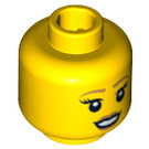 LEGO Amarillo Mermaid Cabeza (Espiga de seguridad) (3626 / 11495)