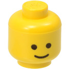 LEGO Amarillo Minifigura Cabeza con Estándar Mueca (Espiga sólida) (9336 / 55368)