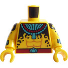 LEGO Geel Minifig Torso met Necklace en Sixpack of Ancient Warrior (973)