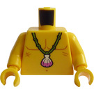 LEGO Amarillo Minifigura Torso con Cuello de Shipwreck Survivor (973)