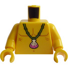 LEGO Geel Minifig Torso met Necklace of Shipwreck Survivor (973)