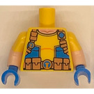 LEGO Geel Minifiguur Torso met Trickster Blauw Utility Riem (973)