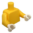 LEGO Jaune Minifig Torse avec Jaune Bras et blanc Mains (973)