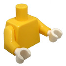 LEGO Gul Minifig Torso med Gul Arme og hvid Hænder (973 / 73403)