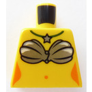 LEGO Yellow Minifig Torso without Arms with Shell Bra and Star Necklace (973)