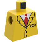 LEGO Amarillo Minifigura Torso sin brazos con Tren Atuendo (973)