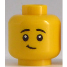 LEGO Geel Minifigure Hoofd Boy Smiling (Verzonken Solid Stud) (3626)
