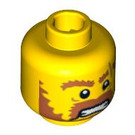 LEGO Gul Minifigur Huvud Raging med Scar across Vänster Eyebrow (Säkerhetsknopp) (3626 / 94565)