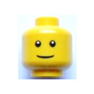 LEGO Geel Minifigure Hoofd met Zwart Ogen met Wit Pupils en Smile (Veiligheids Stud) (3626)