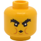 LEGO Geel Minifiguur Hoofd met blowing Cheeks (Verzonken solide nop) (3626)