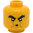 LEGO Geel Minifigure Hoofd met blowing Cheeks (Verzonken Solid Stud) (3626)