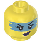 LEGO Yellow Minifigure Head with Decoration (Recessed Solid Stud) (3274)