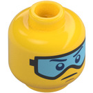 LEGO Gelb Minifigur Kopf mit Deko (Vertiefte feste Noppen) (3626 / 36172)