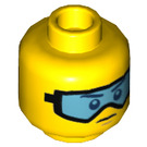LEGO Geel Minifigure Hoofd met Decoratie (Verzonken Solid Stud) (3626 / 36172)