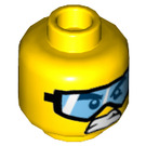 LEGO Gelb Minifigure Kopf mit Dekoration (Einbau-Vollbolzen) (3626 / 66721)