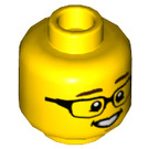 LEGO Yellow Minifigure Head with Decoration (Recessed Solid Stud) (3626 / 98363)