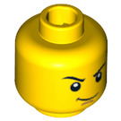 LEGO Geel Minifigure Hoofd met Decoratie (Veiligheids Stud) (10931 / 98717)