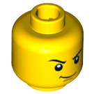 LEGO Geel Minifiguur Hoofd met Decoratie (Veiligheidsnop) (10931 / 98717)