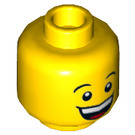 LEGO Geel Minifigure Hoofd met Decoratie (Veiligheids Stud) (23094 / 86289)